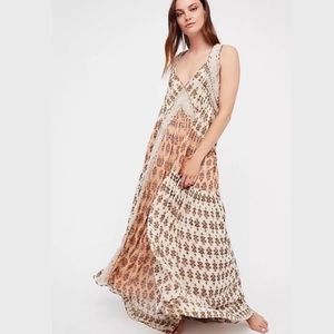 Free People “We Broke Free” boho maxi dress S